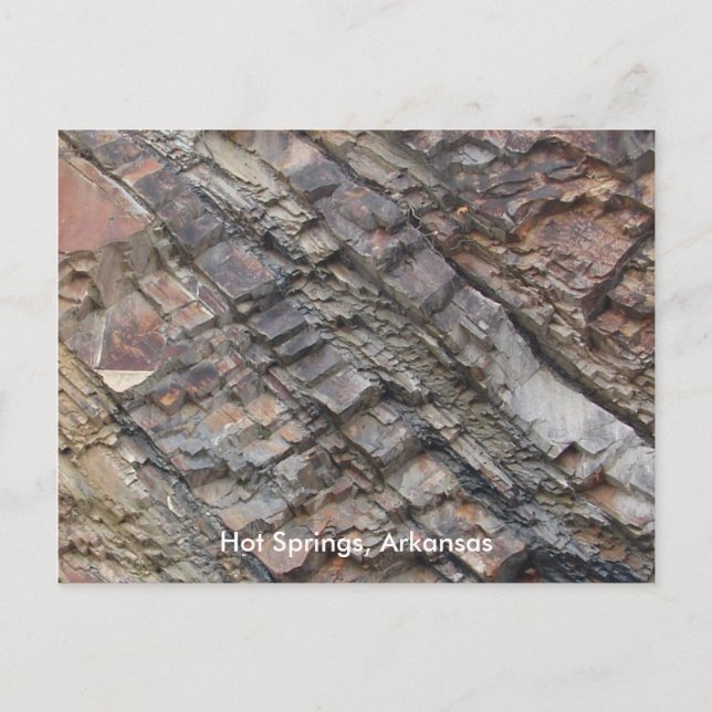 Hot Springs, AR Rock Layers Central Ave Postcard Postkarte (Vorderseite)