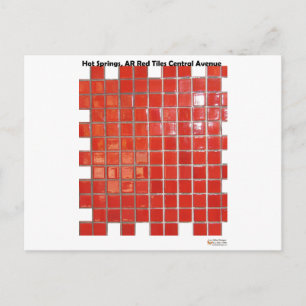 Hot Springs, AR Rote Fliesen Central Ave Geschenke Postkarte