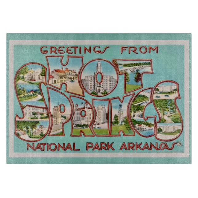 Hot Springs Arkansas  Schneidebrett (Vorderseite)
