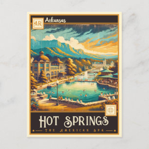 Hot Springs, Arkansas Vintage Postkarte