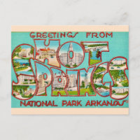 Hot Springs Arkansas Vintage Postkarte