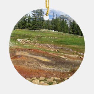Hot Springs in Tuolumne Meadows, Yosemite, CA Keramik Ornament