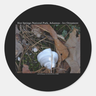 Hot Springs National Park, AR - Eis-Ornament-Gesch Runder Aufkleber
