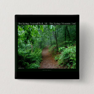 Hot Springs National Park, AR Fading Fog Geschenke Button