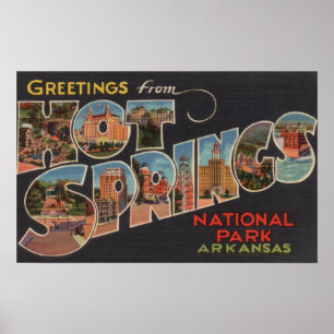 Hot Springs National Park, Arkansas (blau) Poster