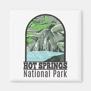 Hot Springs National Park Arkansas Vintage  Magnet
