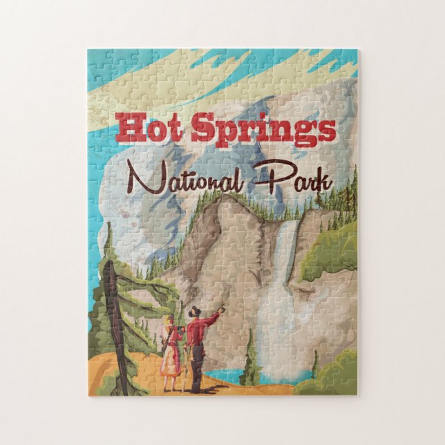 Hot Springs National Park Reiseplakat Magnet Puzzle (Vertikal)
