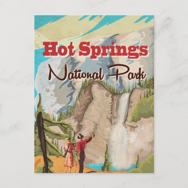 Hot Springs National Park Reiseplakat Postkarte (Vorderseite)