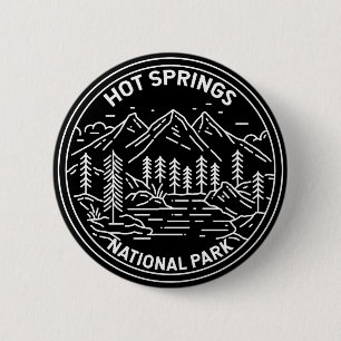 Hot Springs Nationalpark Arkansas Monoline Button