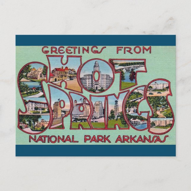 Hot Springs Nationalpark Arkansas Postcard Postkarte (Vorderseite)