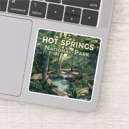 Hot Springs Nationalpark Arkansas Retro Aufkleber