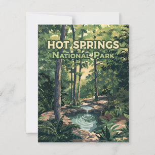 Hot Springs Nationalpark Arkansas Retro Card