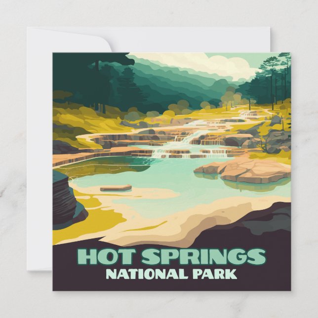 Hot Springs Nationalpark Arkansas Vintag Retro (Vorderseite)