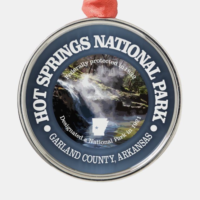 Hot Springs NP Ornament Aus Metall (Vorne)