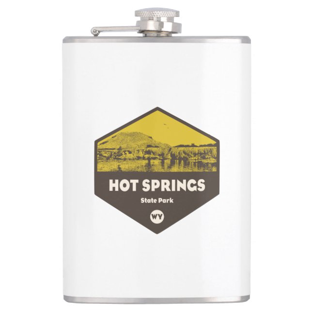 Hot Springs Staat Park Wyoming Flachmann (Vorderseite)