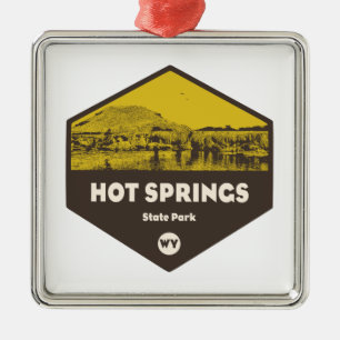 Hot Springs Staat Park Wyoming Ornament Aus Metall