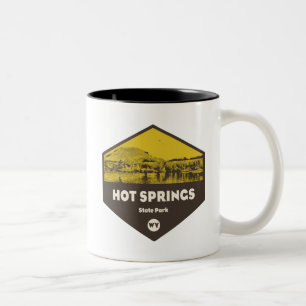 Hot Springs Staat Park Wyoming Zweifarbige Tasse