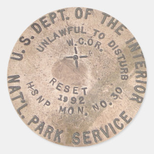 Hot Springs US Dept Of The Interior Geschenke Bekl Runder Aufkleber