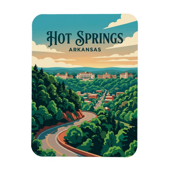 Hot Springs USA Magnet (Vertikal)