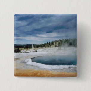 Hot Springs Yellowstone Button