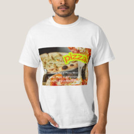 Hot Steaming Pizza on Plate - Fresh Delicious Food T-Shirt