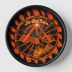Hot Steel Darts Dartscheibe Uhr