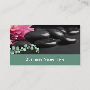 Hot Stone Massage Therapy Business Cards Visitenkarte