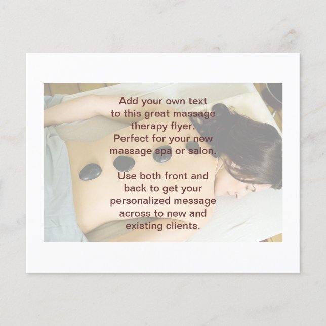 Hot Stones Massage Foto Flyer (Vorne)