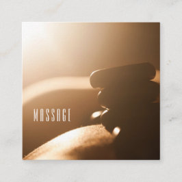 Hot Stones Massage Therapy Business Cards Quadratische Visitenkarte