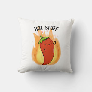 Hot Stuff Funny Red Hot Chili Pfeffer Puff Kissen
