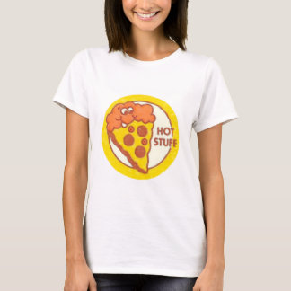 Hot Stuff Retro-Pizza stinkende Aufkleber-Shirt T-Shirt