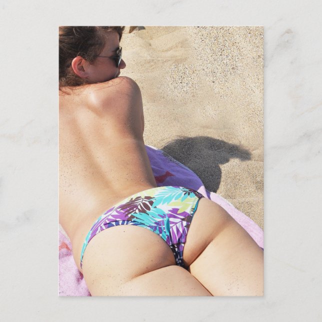 Hot Summer Bikini Beach Foto Postkarte (Vorderseite)