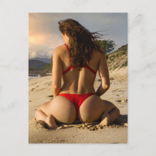 Hot Summer Bikini Girl Photography Postcard Feiertagspostkarte
