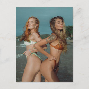 Hot Summer Bikini Girls Foto Postkarte
