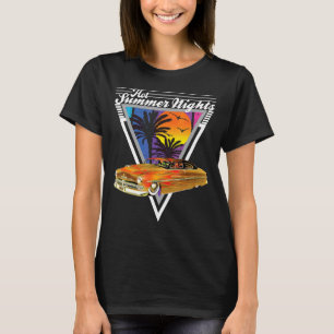 Hot Summer Nights 80's Tropical Vintag Retro Lead T-Shirt