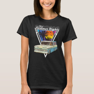 Hot Summer Nights 80's Tropical Vintag Retro Pane T-Shirt