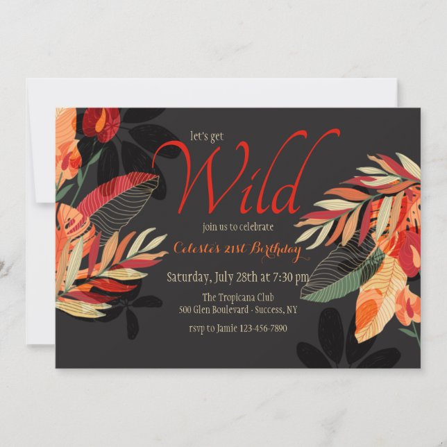 Hot Summer Party Einladung (Vorderseite)