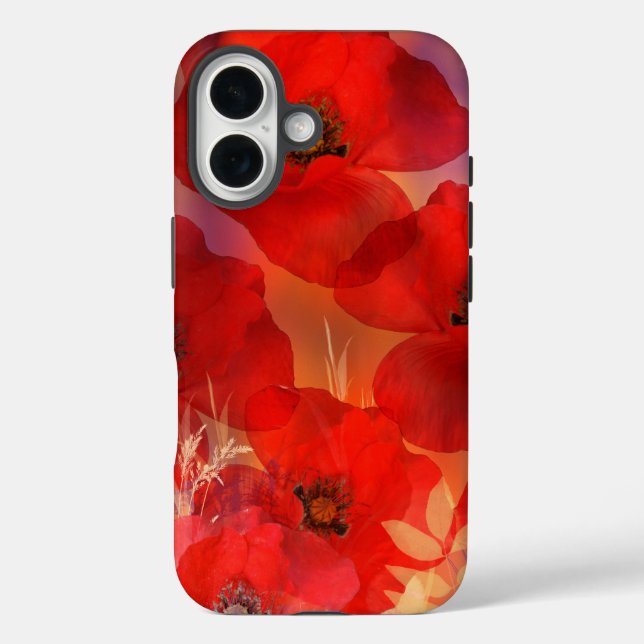 Hot Summer Poppies Case-Mate iPhone Hülle (Rückseite)