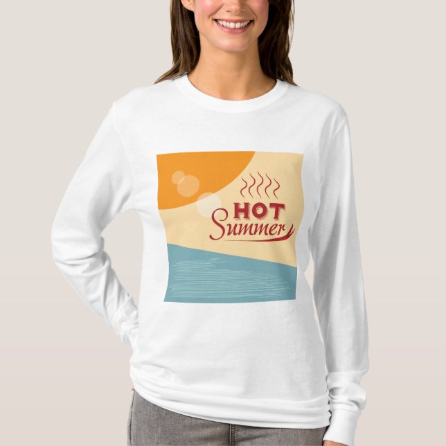 Hot Summer Vintage Retro Vibes T-Shirt (Vorderseite)