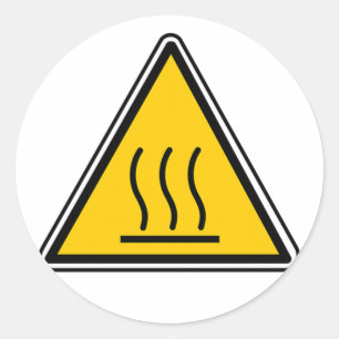 Hot Surface Sign Runder Aufkleber