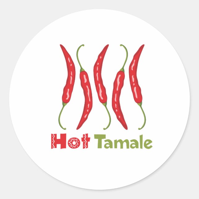 Hot Tamale Runder Aufkleber (Vorderseite)
