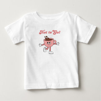 Hot to Go T-Shirt, Retro-Stil Kaffee Baby T-shirt