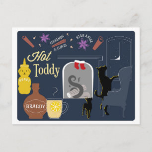 Hot Toddy Winter Cocktail Postkarte