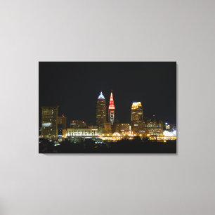 (Hot Tower Lights) Cleveland, OH Canvas Print Leinwanddruck