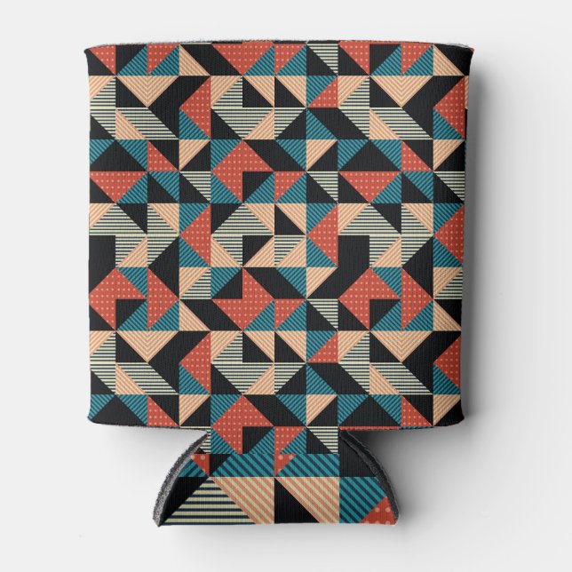 Hot Triangle: Geometrischer Memphis-Stil. Dosenkühler (Vorderseite)