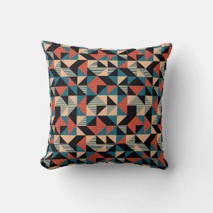 Hot Triangle: Geometrischer Memphis-Stil. Kissen