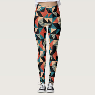 Hot Triangle: Geometrischer Memphis-Stil. Leggings