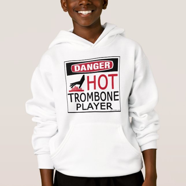 Hot-Trombone-Player Hoodie (Vorderseite)