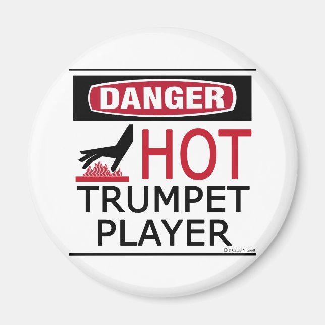 Hot Trumpet Player Magnet (Vorne)