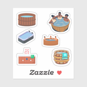 Hot Tub Stickers Aufkleber